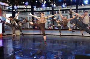 Ryan Steele and the cast of NEWSIES Photo