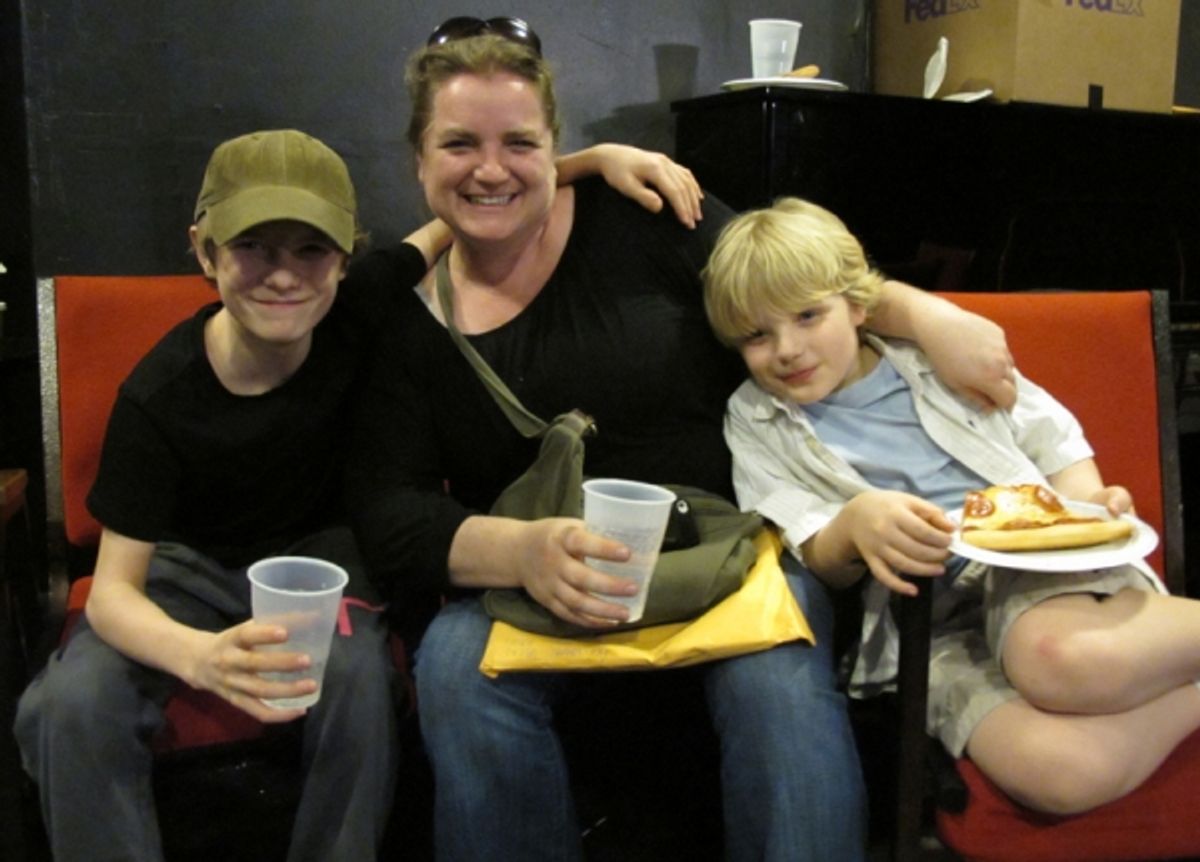 Talon Ackerman, mother and brother       at 