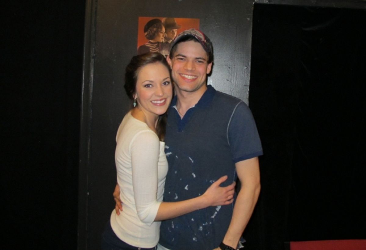 Laura Osnes and Jeremy Jordan                         at 