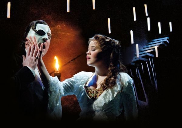 John Owen-Jones as The Phantom and Katie Hall as Christine Photo