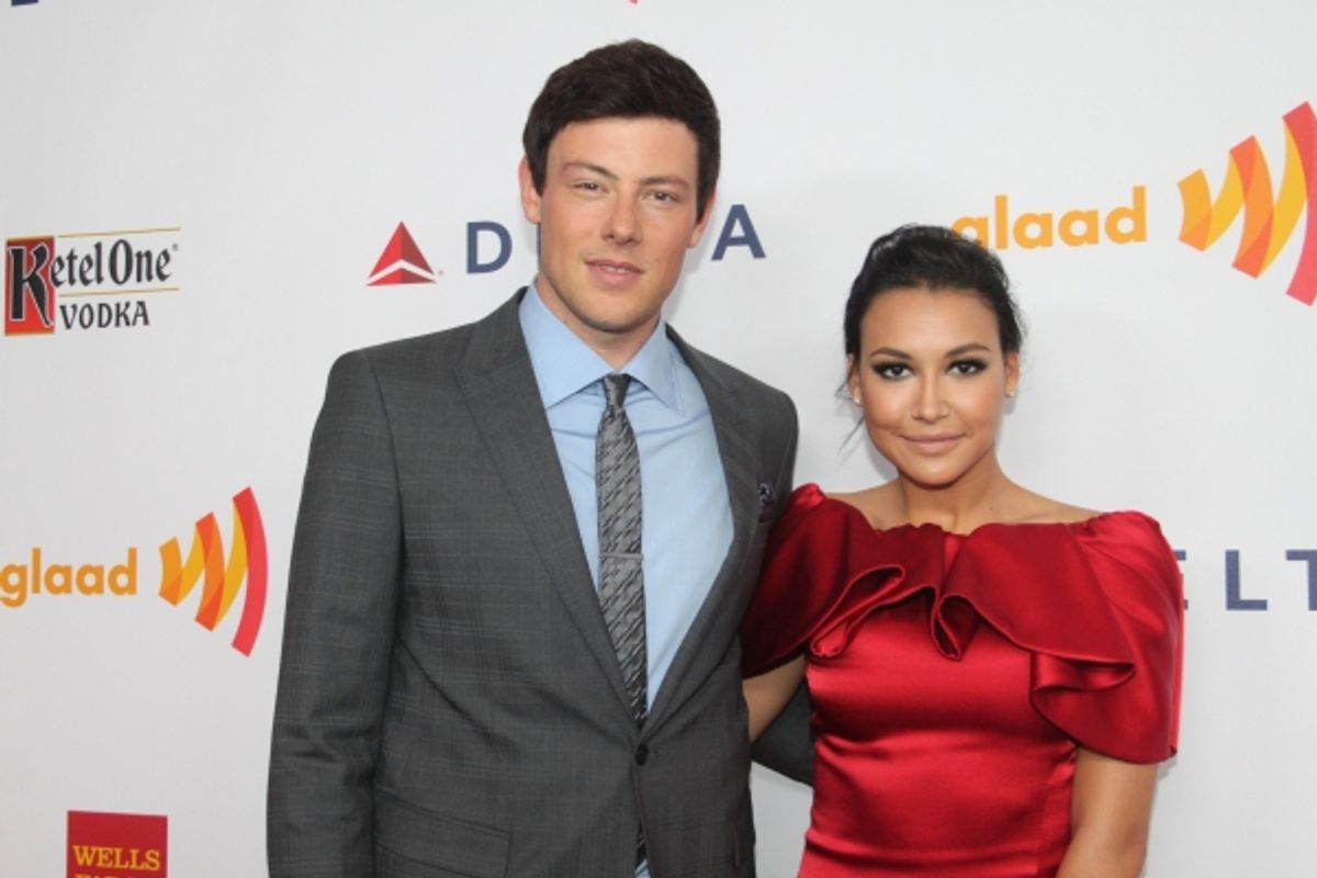 Cory Monteith and Naya Rivera at 