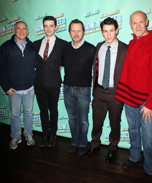 Craig Zadan, Michael Urie, Rob Ashford, Nick Jonas & Neil Meron 
 Photo