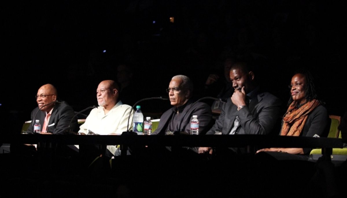 Celebrity judges Paris Barclay, John Beasley, Stan Lathan, Dennis Haysbert and Charlayne Woodard
 at 