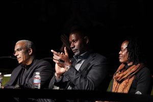 Celebrity judges Stan Lathan, Dennis Haysbert and Charlayne Woodard
 Photo