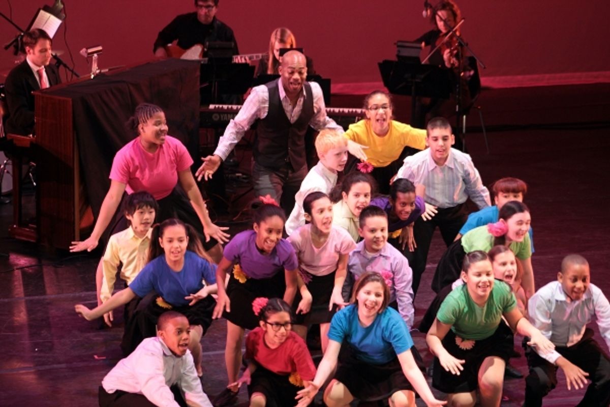 Brandon Victor Dixon and Rosie's Theater Kids at 