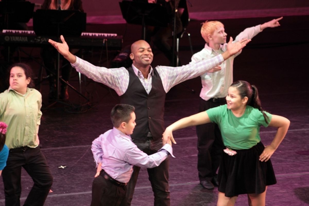 Brandon Victor Dixon and Rosie's Theater Kids at 