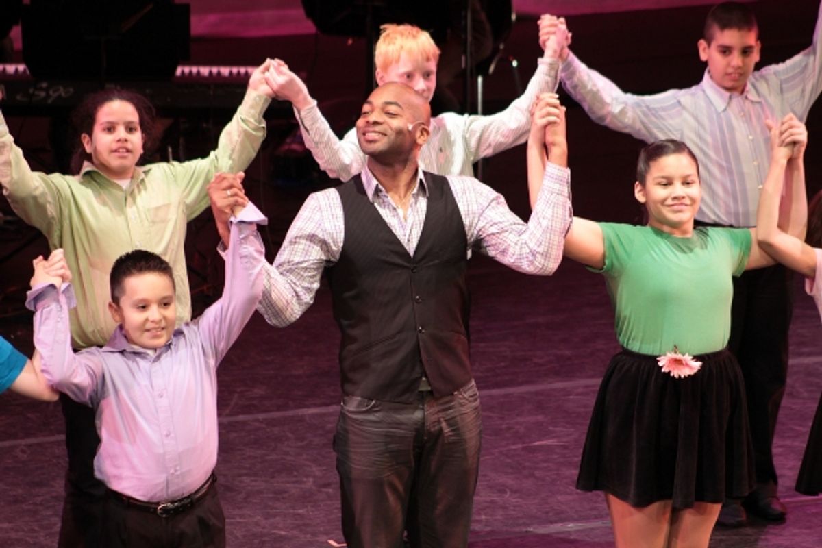 Brandon Victor Dixon and Rosie's Theater Kids at 