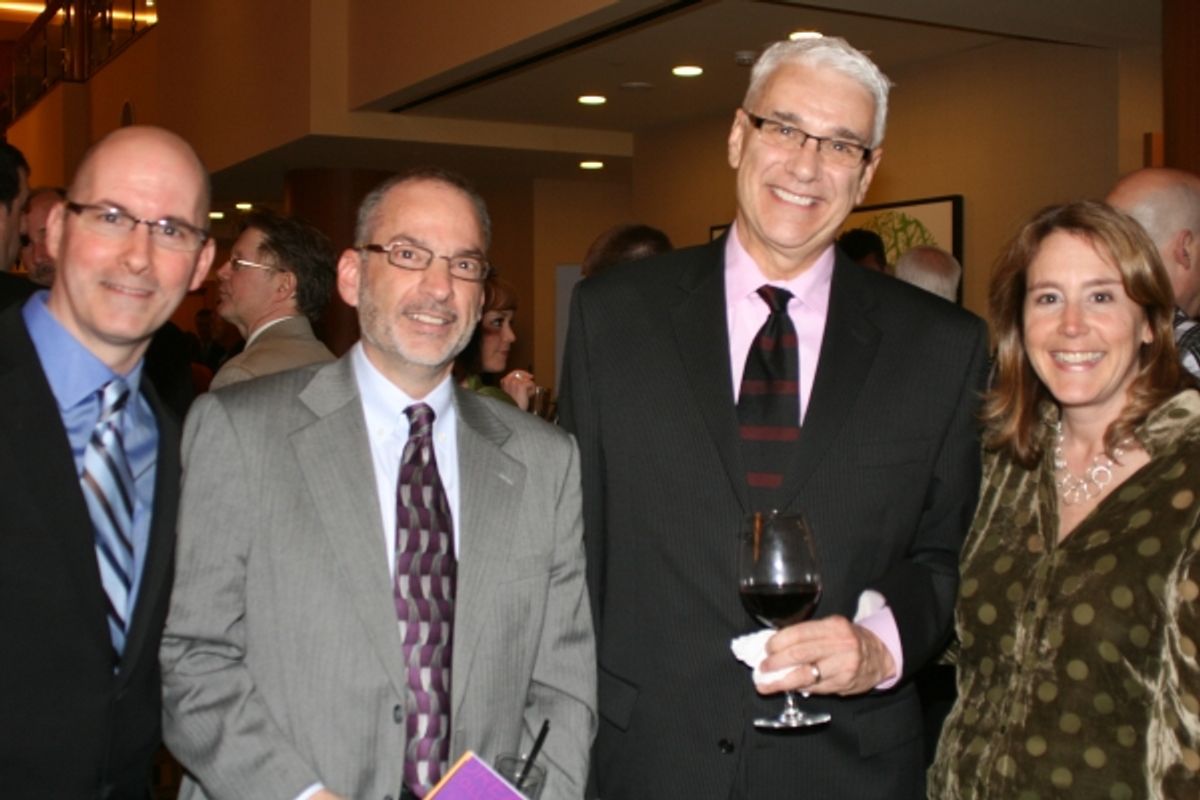 Paul Daigneault (l), Julie Arvedon Knowlton (r), and guests at 