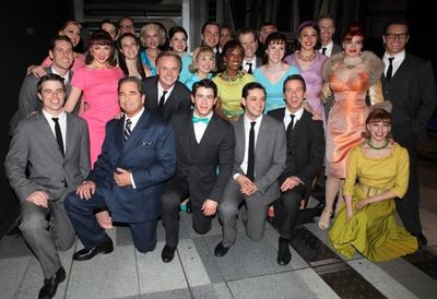 Beau Bridges, Nick Jonas & Michael Urie & company. Photo Credit: Walter McBride Photo