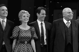 Jefferson Mays, Kerry Butler, Eric McCormack & James Earl Jones during the Broadway Opening Night Performance Curtain Call for 'Gore Vidal's The Best Man' at the Gerald Schoenfeld Theatre in New York City on 4/1/2012 @ BroadwayWorld Jefferson Mays, Kerry Butler, Eric McCormack & James Earl Jones during the Broadway O Photo