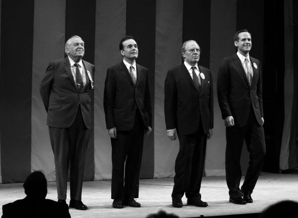 Dakin Matthews, Jefferson Mays, Michael McKeon & Corey Brill Photo