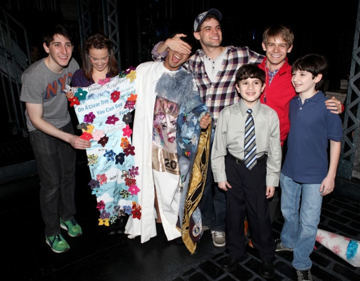 Ben Fankhauser, Kara Lindsay, Aaron J. Albano, Jeremy Jordan, Lewis Grosso, Andrew Keenan-Bolger & Matthew J. Schechter  at 
