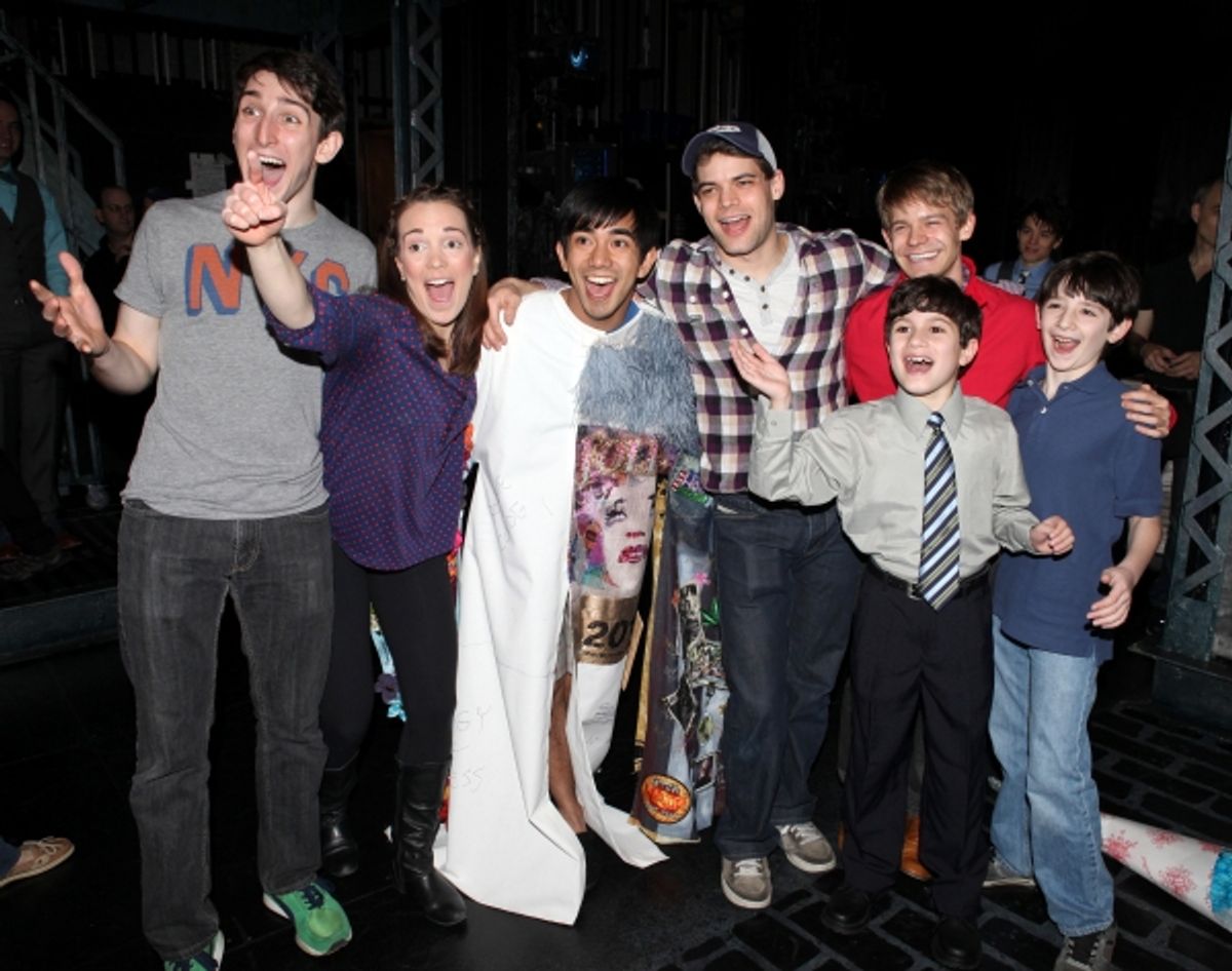 Ben Fankhauser, Kara Lindsay, Aaron J. Albano, Jeremy Jordan, Lewis Grosso, Andrew Keenan-Bolger & Matthew J. Schechter at 