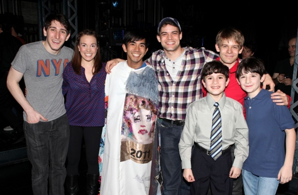 Ben Fankhauser, Kara Lindsay, Aaron J. Albano, Jeremy Jordan, Lewis Grosso, Andrew Keenan-Bolger & Matthew J. Schechter  at 