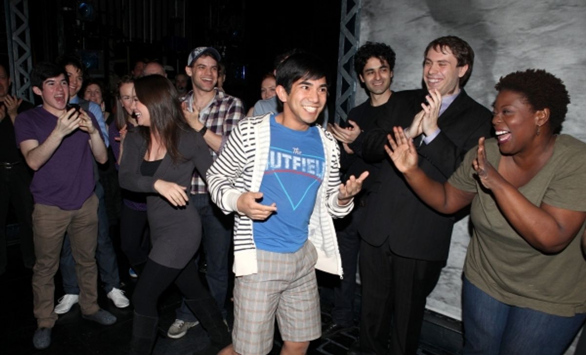 Aaron J. Albano with Andy Richardson, Kara Lindsay, Jeremy Jordan & Capathia Jenkins  at 