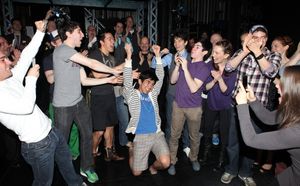 Aaron J. Albano with Tommy Bracco, Ben Fankhauser, Alex Wong, Kyle Coffman, Andy Richardson, Kara Lindsay, Jeremy Jordan & Company @ BroadwayWorld Aaron J. Albano with Tommy Bracco, Ben Fankhauser, Alex Wong, Kyle Coffman, Andy Rich Photo