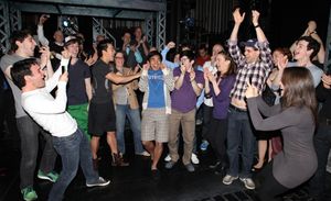 Aaron J. Albano with Tommy Bracco, Ben Fankhauser, Alex Wong, Kyle Coffman, Andy Richardson, Kara Lindsay, Jeremy Jordan & Company @ BroadwayWorld Aaron J. Albano with Tommy Bracco, Ben Fankhauser, Alex Wong, Kyle Coffman, Andy Rich Photo
