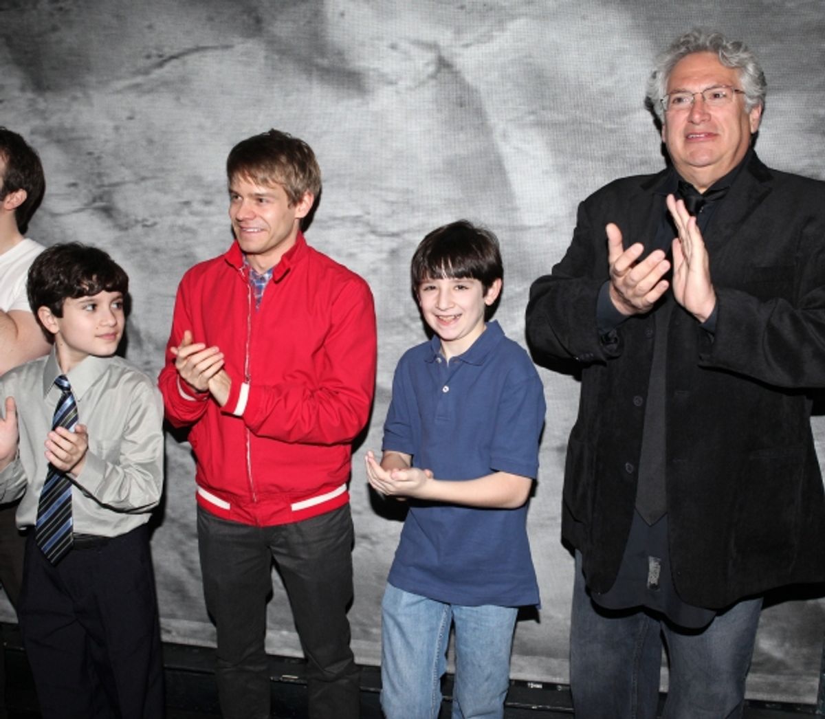Lewis Grosso, Andrew Keenan-Bolger & Matthew J. Schechter & Harvey Fierstein at 