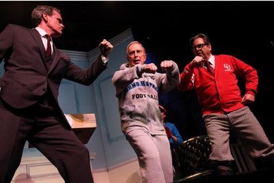 Mayor Michael Bloomberg and the cast of HOW TO SUCCEED Photo