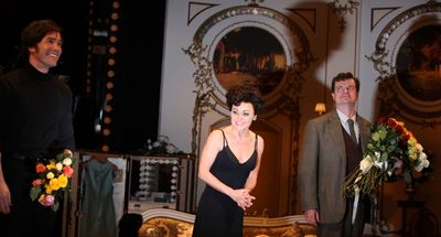 Tracie Bennett with Tom Pelphrey & Michael Cumpsty Photo