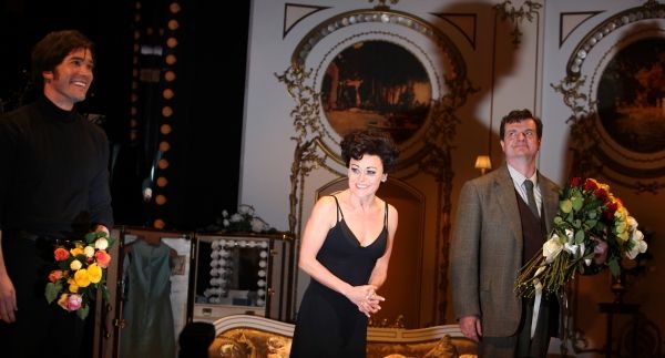 Tracie Bennett with Tom Pelphrey & Michael Cumpsty Photo