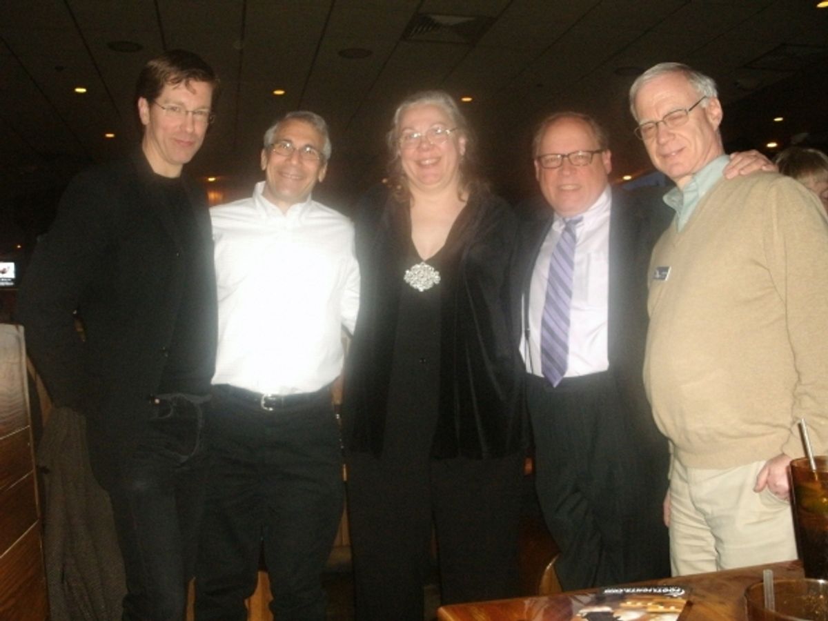 Nick Sandys, Richard Strier, Alison C. Vesely, David Rice, and Alan Becker at 
