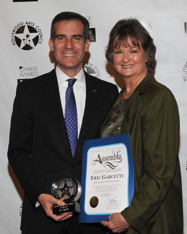 Los Angeles City Councilman Eric Garcetti and President of The Hollywood Arts Council Photo