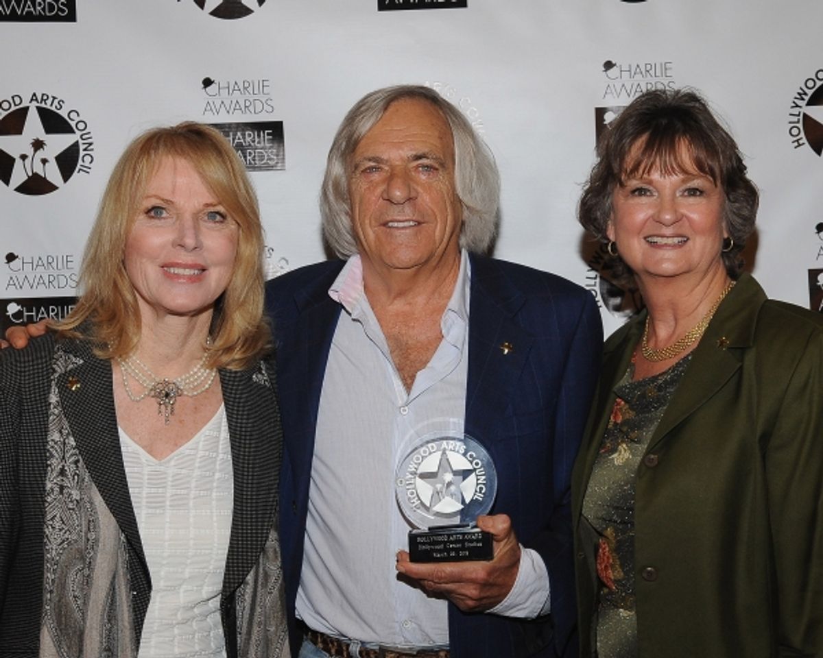 Mariette Hartley, Hollywood Center Studios President and the recipient of The Hollywood Arts Award Alan Singer and President of The Hollywood Arts Council Nyla Arslanian at 