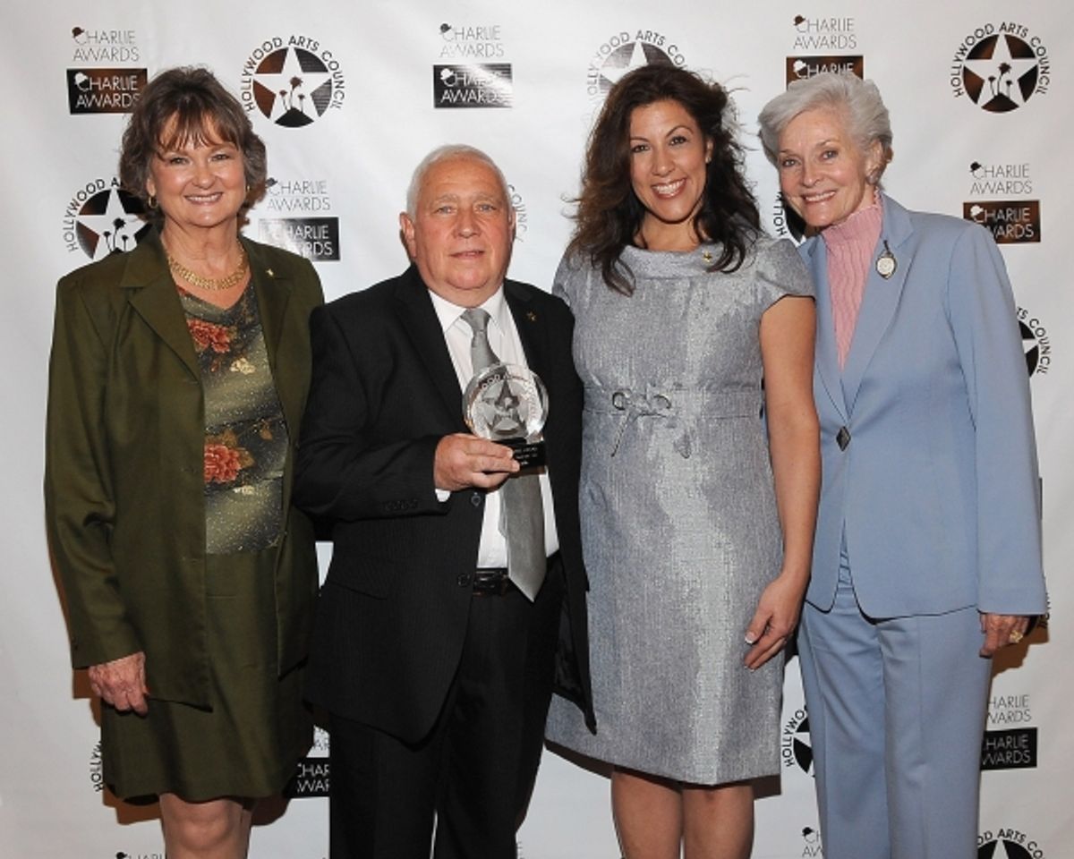 President of The Hollywood Arts Council Nyla Arslanian, Frankie Competelli, Ann Portenza and actress and former Miss America Lee Meriwether
 at 