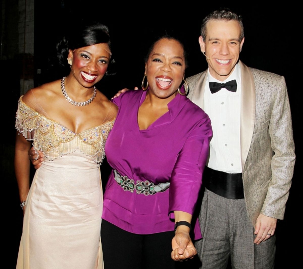 Montego Glover, Oprah Winfrey, Adam Pascal at 