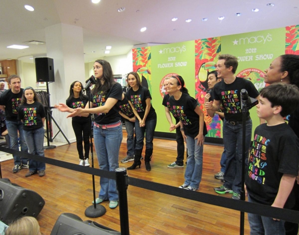 Elizabeth DeRosa with the Cast of MARY POPPINS at 