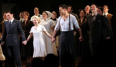 Michael Cerveris, Elena Roger, Ricky Martin & Max Von Essen with the Company  Photo
