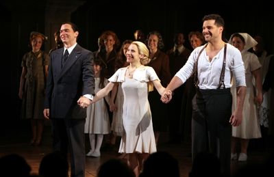 Michael Cerveris & Elena Roger & Ricky Martin with the Company Photo