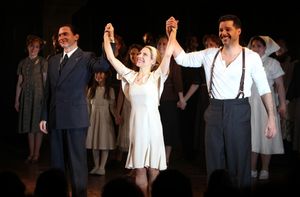 Michael Cerveris, Elena Roger & Ricky Martin with the Company Photo