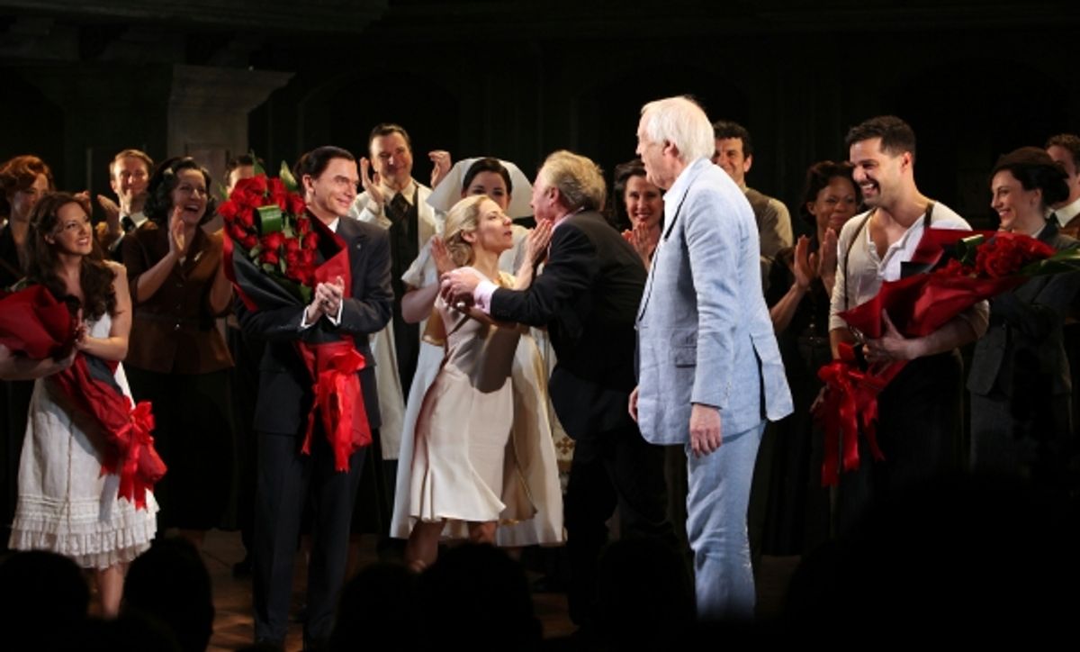 Rachel Potter, Michael Cerveris, Elena Roger, Andrew Lloyd Webber, Tim Rice & Ricky Martin  at 