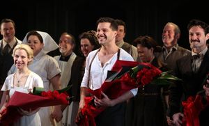 Elena Roger, Ricky Martin & Max Von Essen with the Company @ BroadwayWorld Elena Roger, Ricky Martin & Max Von Essen with the Company Photo