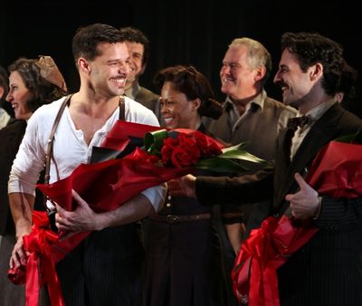 Ricky Martin & Max Von Essen with the Company Photo