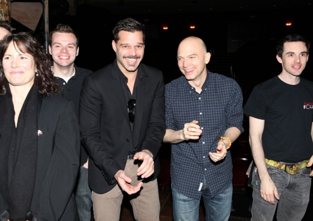 Michael Cerveris & Ricky Martin with the Company at 