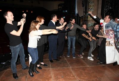 Matt Wall with Elena Roger, Michael Grandage, Rob Ashford, Max von Essen & Company Photo