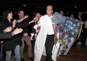 Matt Wall with Ricky Martin, Michael Cerveris and Company Photo