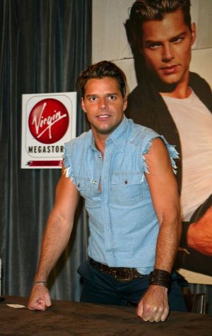 Ricky Martin Making a Promotional Appearance to Promote his new Spanish Record, Almas Photo