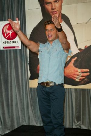 Ricky Martin Making a Promotional Appearance to Promote his new Spanish Record, Almas Photo