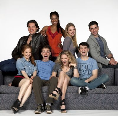 The cast of Nobody Loves You:  (front row, from left) Kate Morgan Chadwick, Kelsey Ku Photo