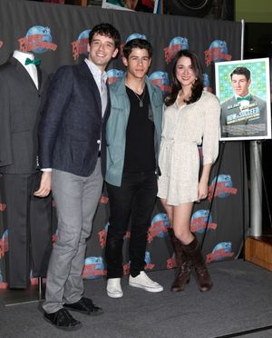 Michael Urie, Nick Jonas & Stephanie Rothenberg  Photo