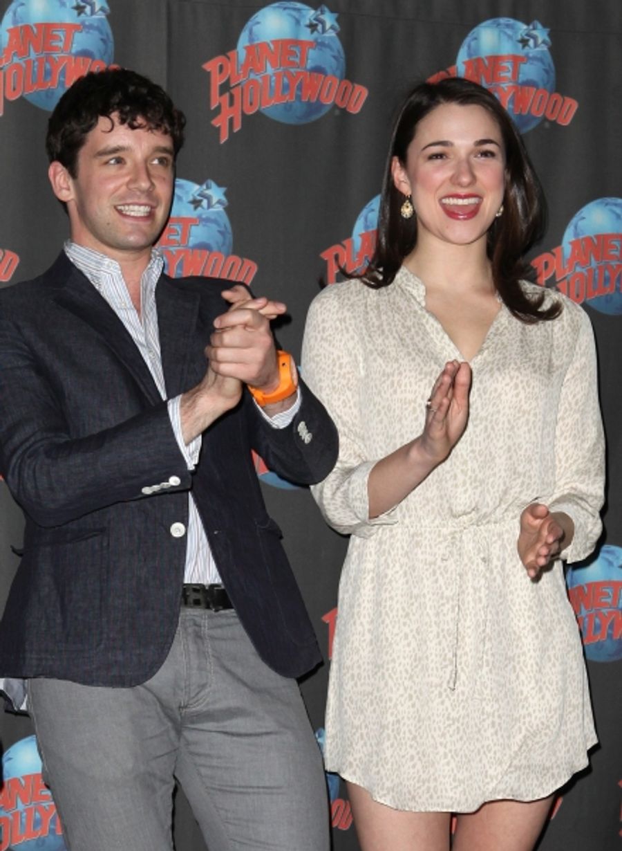 Photo Coverage: HOW TO SUCCEED's Nick Jonas, Michael Urie & Stephanie Rothenberg Visit Planet Hollywood Image