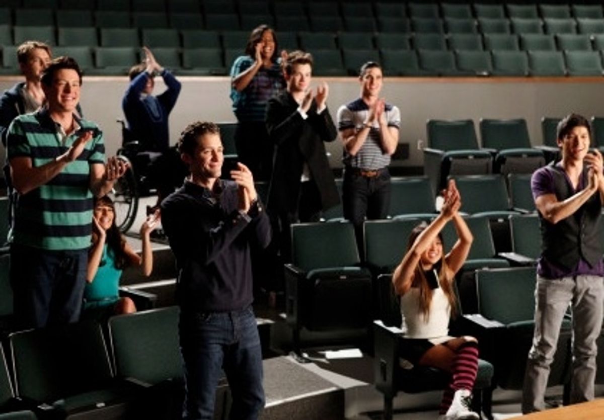 Cory Monteith, Chord Overstreet, Lea Michele, Kevin McHale, Matthew Morrison, Amber Riley, Chris Colfer, Darren Criss, Jenna Ushkowitz & Harry Shum Jr.
 at 