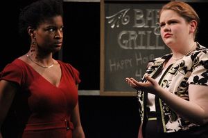 Ashley Romans as Inez and Aubree Mullally  Photo