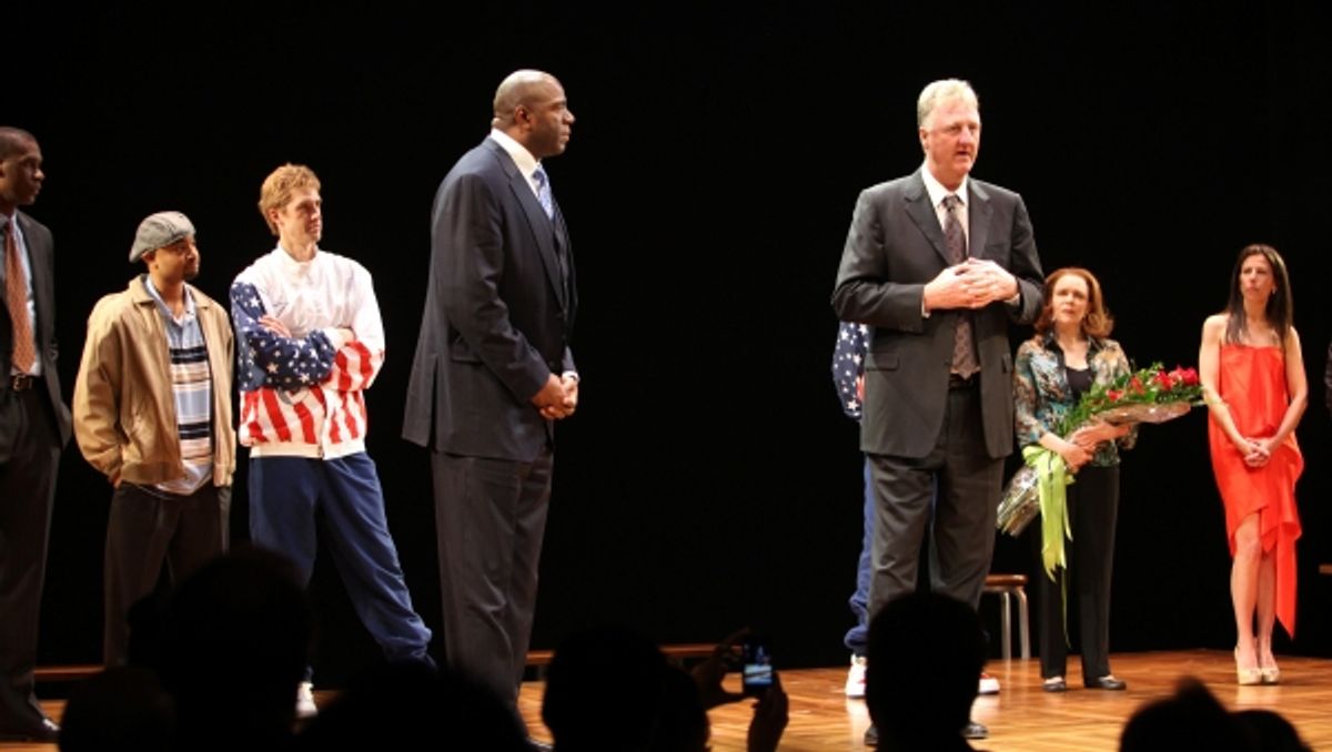 Robert Manning Jr., Francois Battiste, Tug Coker, Larry Bird, Earvin 'Magic' Johnson, Kevin Daniels, Deirdre O'Connell, Fran Kirmser  at 