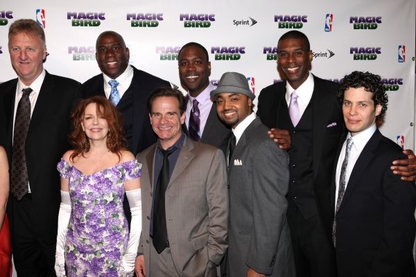 Larry Bird, Tug Coker, Kevin Daniels & Earvin 'Magic' Johnson with Deirdie O'Connell, Photo