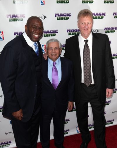 Magic Johnson, David Stern & Larry Bird  Photo